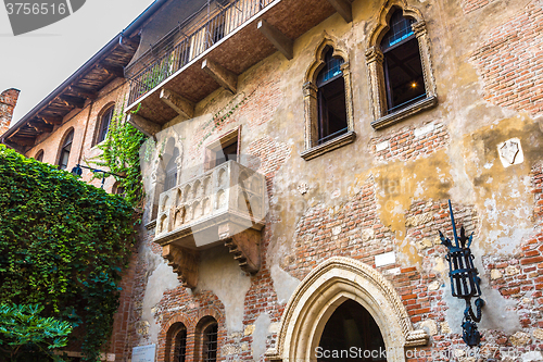 Image of Romeo and Juliet  balcony  in Verona