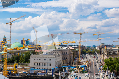 Image of Aerial view building site of Berlin