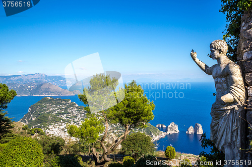 Image of Capri island in  Italy
