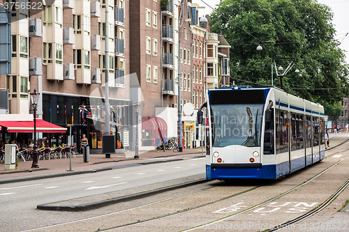 Image of Tram in Amsterdam, Netherlands