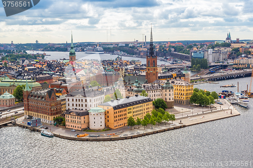 Image of Ppanorama of the Old Town  in Stockholm, Sweden