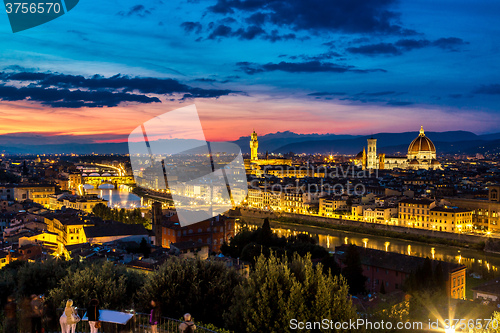 Image of Panoramic sunset Florence