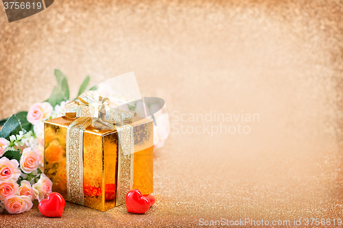 Image of presents and hearts