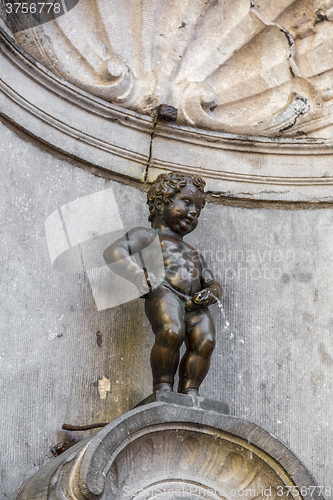 Image of Manneken Pis statue in Brussels