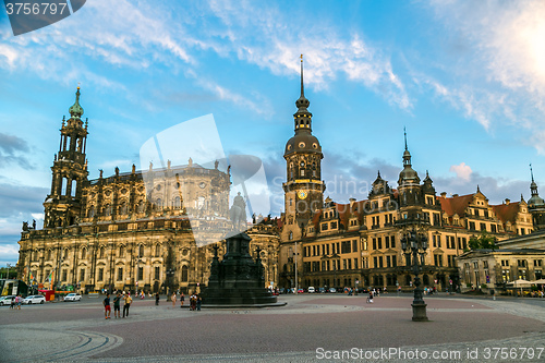 Image of Sunset view of Dresden.