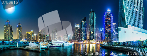 Image of Dubai Marina cityscape, UAE