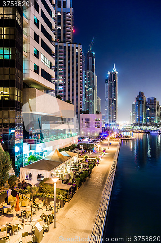 Image of Dubai Marina cityscape, UAE