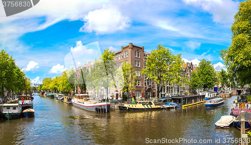 Image of Canal and bridge in Amsterdam