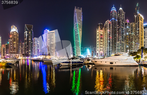 Image of Dubai Marina cityscape, UAE