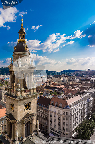 Image of Aerial view at Budapest from the top of St Stephen Basilica