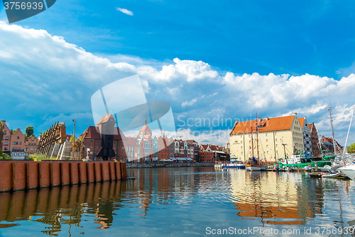 Image of Cityscape on the Vistula River in Gdansk, Poland.