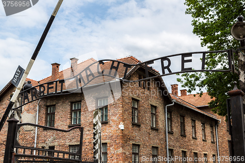 Image of Entrance gate to Auschwitz