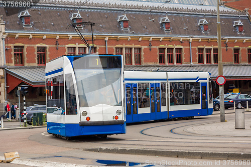 Image of Tram in Amsterdam, Netherlands