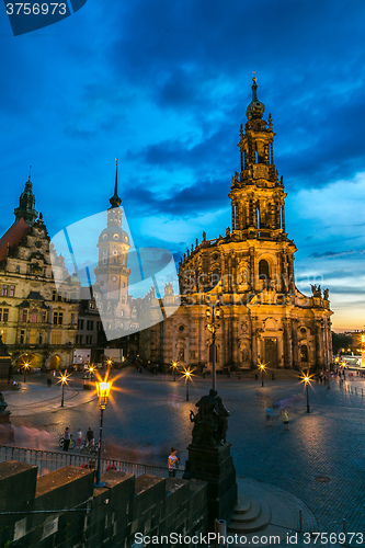 Image of Sunset view of Dresden.