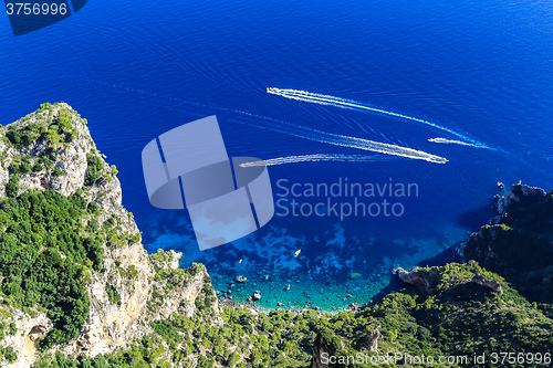 Image of Capri island in  Italy