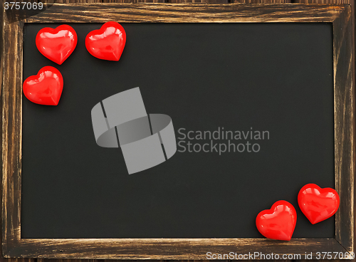 Image of hearts and blackboard 