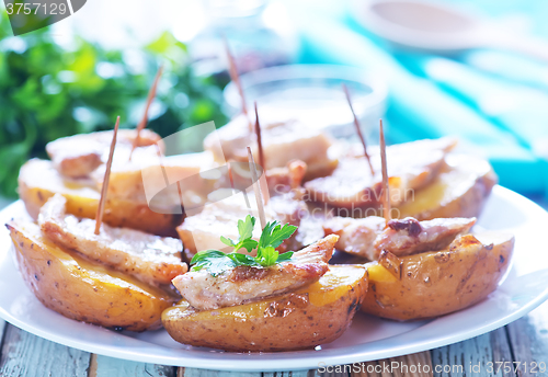 Image of baked potato with lard