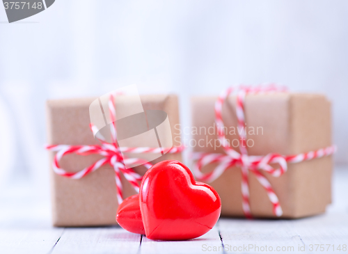 Image of presents and hearts