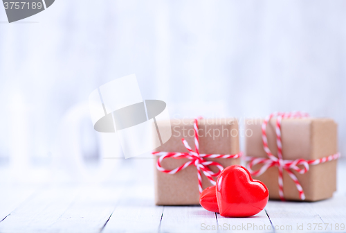 Image of presents and hearts