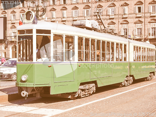 Image of Old tram in Turin vintage