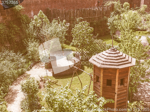 Image of Medieval garden in Turin vintage