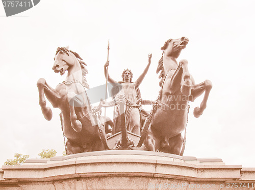 Image of Boadicea monument, London vintage