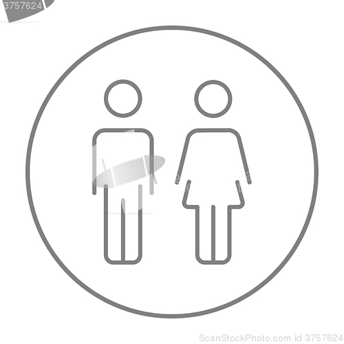 Image of Couple line icon.