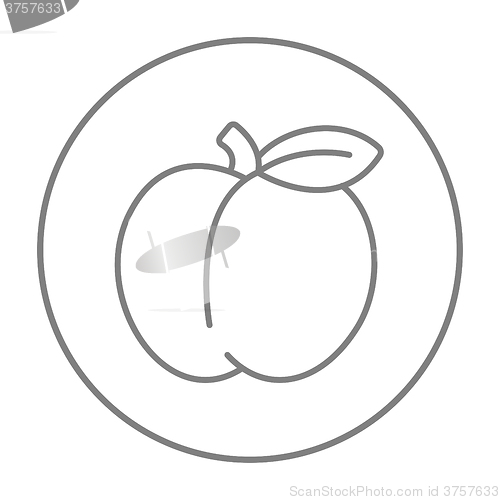 Image of Apple line icon.