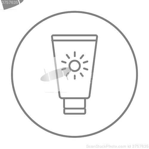 Image of Sunscreen line icon.