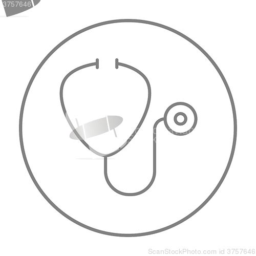 Image of Stethoscope line icon.