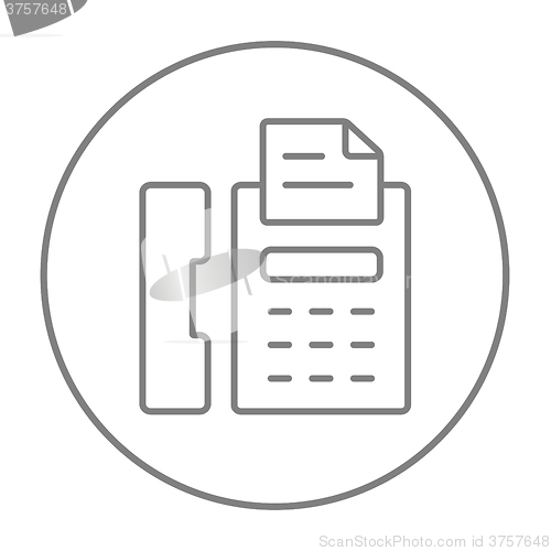 Image of Fax machine line icon.