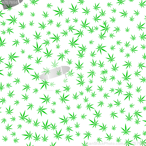 Image of Green Cannabis Leaves Background