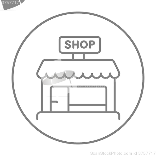 Image of Shop store line icon.