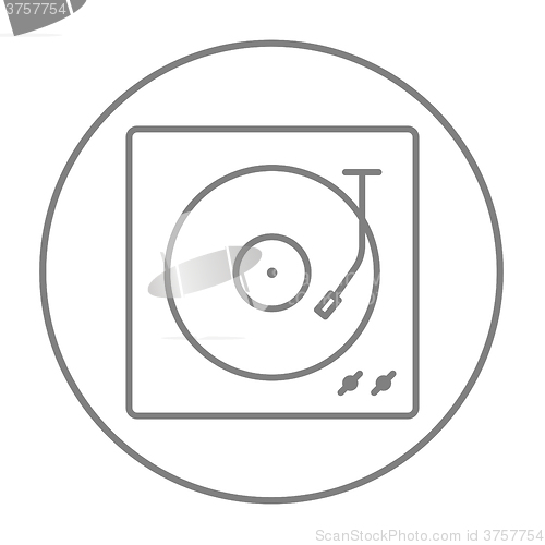 Image of Turntable line icon.