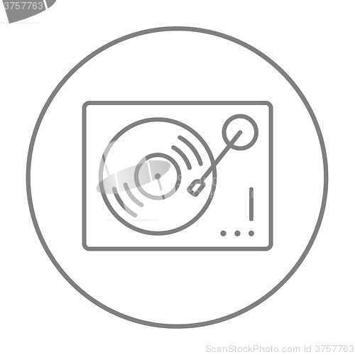 Image of Turntable line icon.