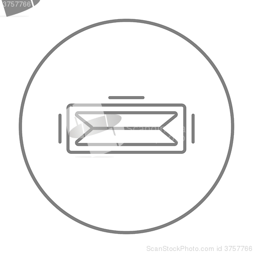 Image of Virtual reality headset line icon.