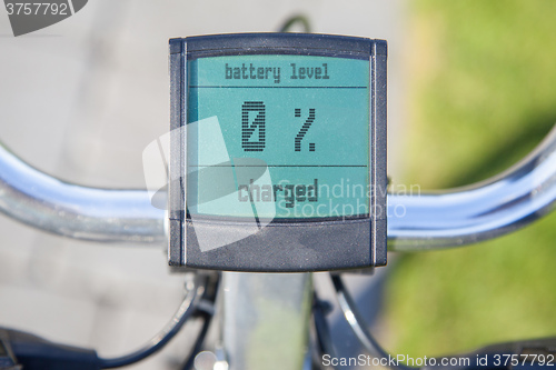 Image of Electric bicycle display in the sun