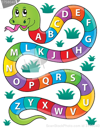 Image of Snake with alphabet theme image 1