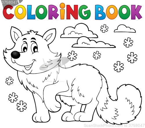 Image of Coloring book polar fox theme 1