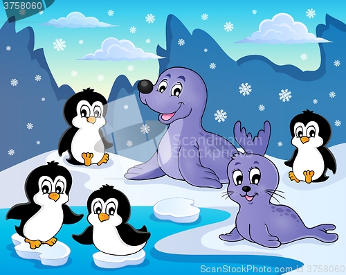 Image of Seals and penguins theme image 2