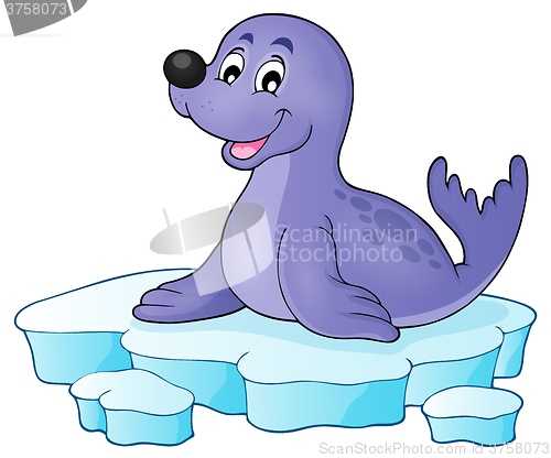 Image of Happy seal on iceberg theme 1