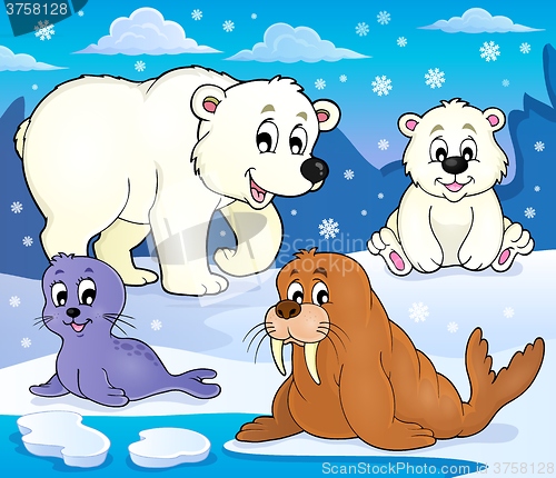 Image of Various Arctic animals theme image 1