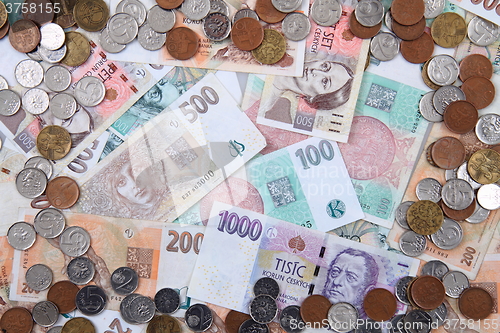 Image of czech money background