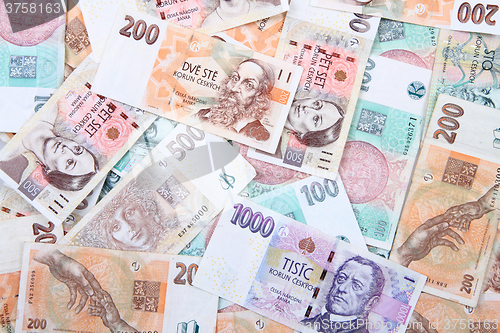 Image of czech money background
