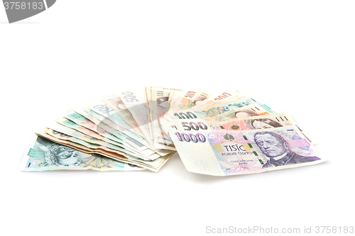 Image of czech money isolated
