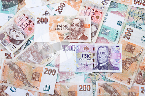 Image of czech money background