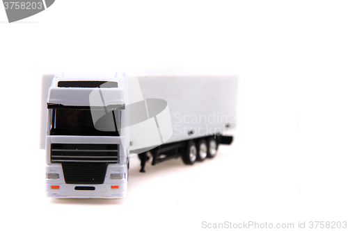 Image of white truck isolated