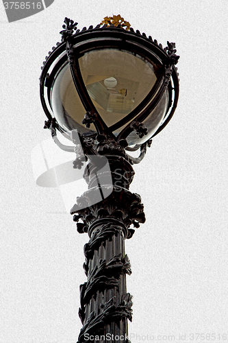 Image of europe in the sky of london lantern and abstract illumination