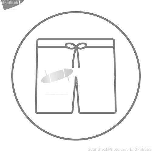 Image of Swimming trunks line icon.
