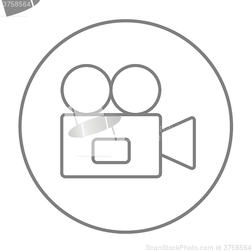 Image of Video camera line icon.